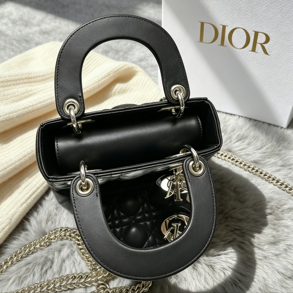 Mini Lady Dior Bag Black Cannage Lambskin - Picture 3 of 7